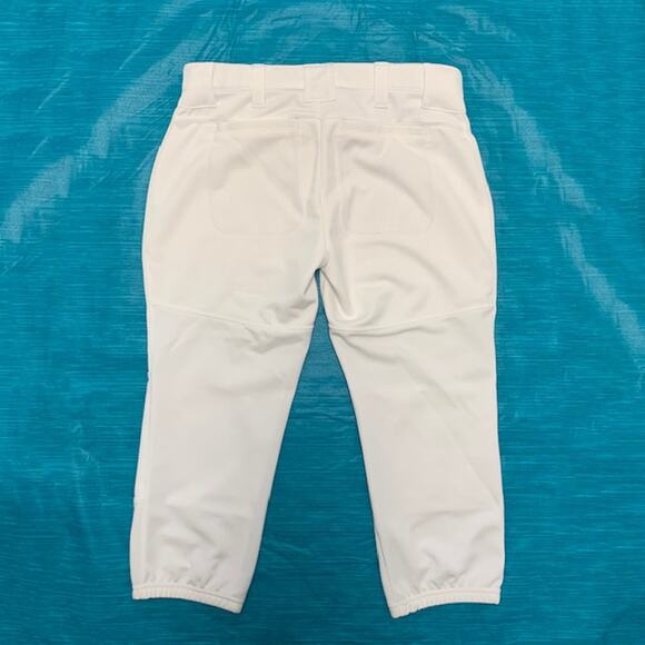 UNDER ARMOUR Fitted Women Crop Baseball Softball White Pants | S - Picture 2 of 4